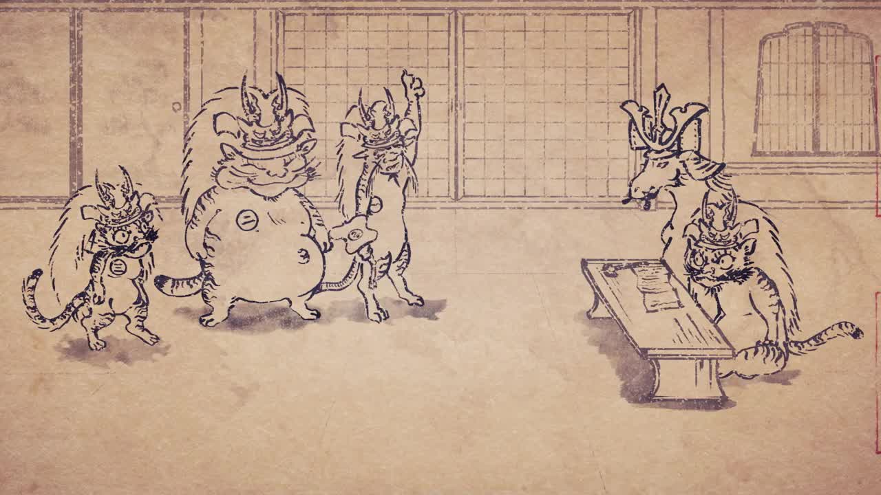 Карикатуры дикой природы Сэнгоку