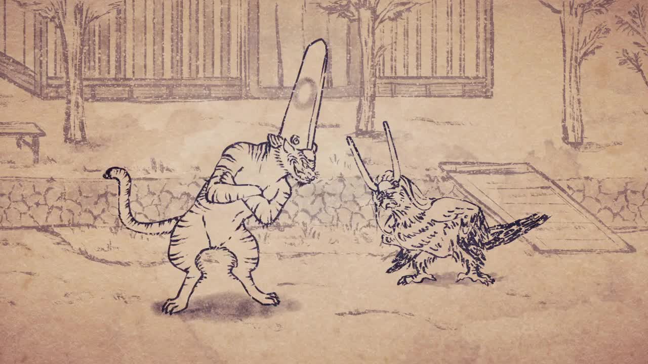 Карикатуры дикой природы Сэнгоку